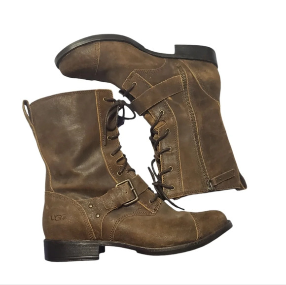 UGG Australia Women's Marela Convertible Combat Boots Dark Lace 10 - Picture 1 of 8